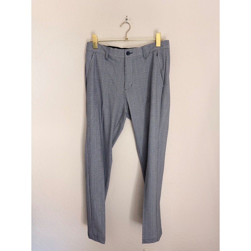 Adidas Mens Novelty Golf Pants Preloved Ink Blue Pinstripe Tapered 30x30 NWT